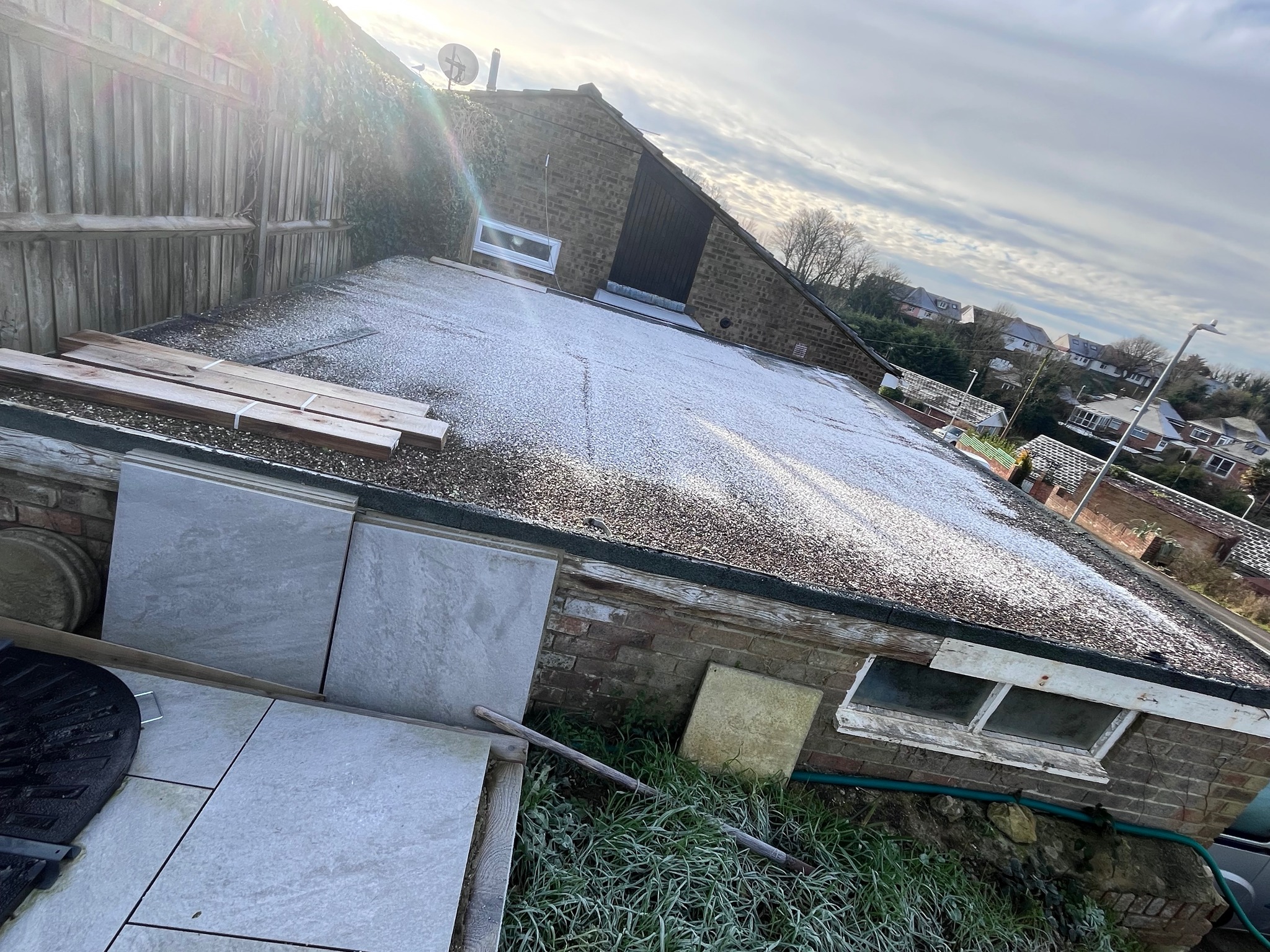 Roof tiles and chimney professional roofing work
